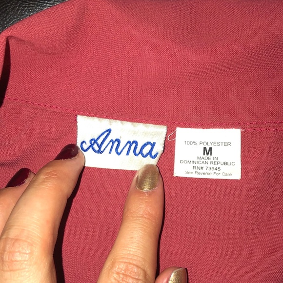 90s VINTAGE Dusty Rose/Burnt Sienna Women's Blouse - Picture 4 of 4